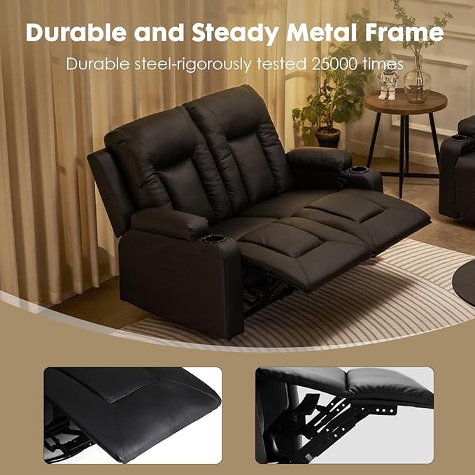 LUCKLIFE Leather Recliner Sofa Set - Image 5