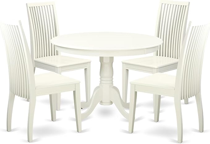 East West Furniture HLIP5-LWH-W 5 Piece Kitchen Table Set by EastWestFurniture