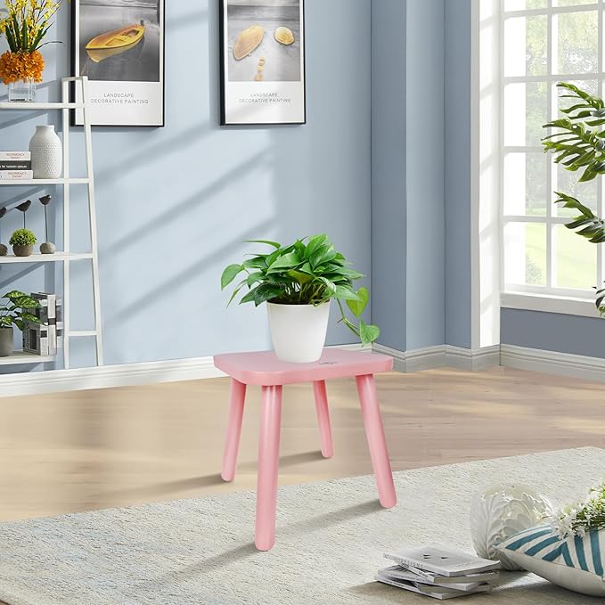 BEE&OAK Wooden Step Stools for Adults, Solid Rubber Wood Non-Slip Step Foot - Image 6