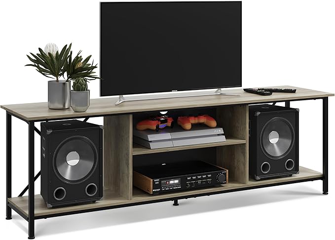 WLIVE TV Stand for 70 Inch TV, Entertainment Center by WLIVE