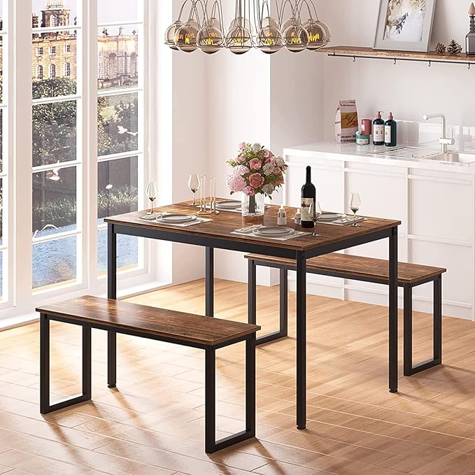 soges 3 PCS Dining Table Set for 4 by soges
