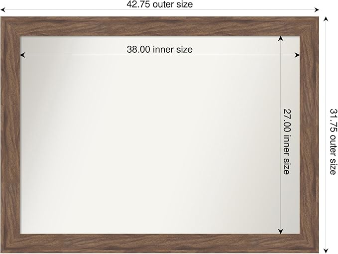 Amanti Art Brown Bathroom Mirror - Image 3