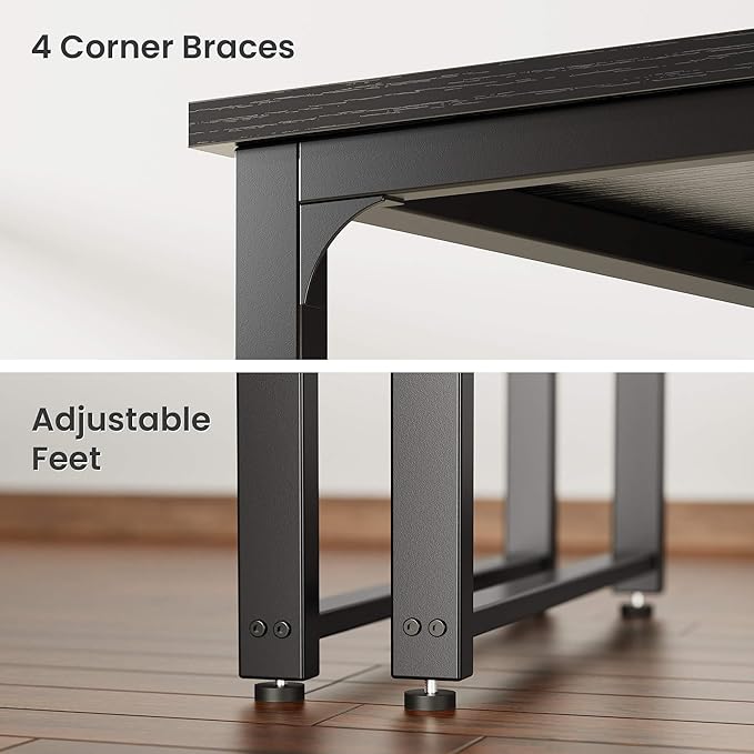 Huuger 63 x 24 inch Desk with Power Outlets & USB-C, Deeper & Thicker Desktop - Image 6