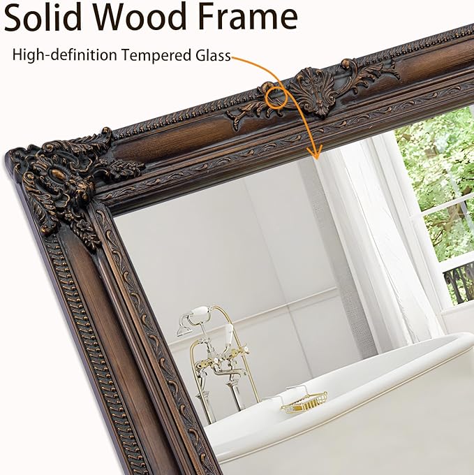 Large Bronze Mirror, Decorative Mirror - Image 4