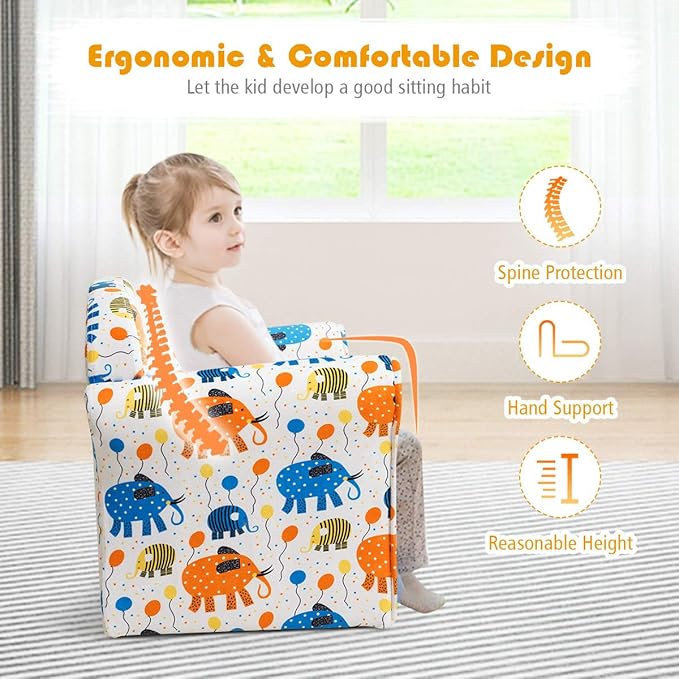 Costzon Kids Couch, Children's Sofa Armrest Chair - Image 4