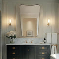 ANDY STAR 30x48 Inch Brushed Gold Mirror, Large Asymmetrical Wall Mirror by ANDYSTAR