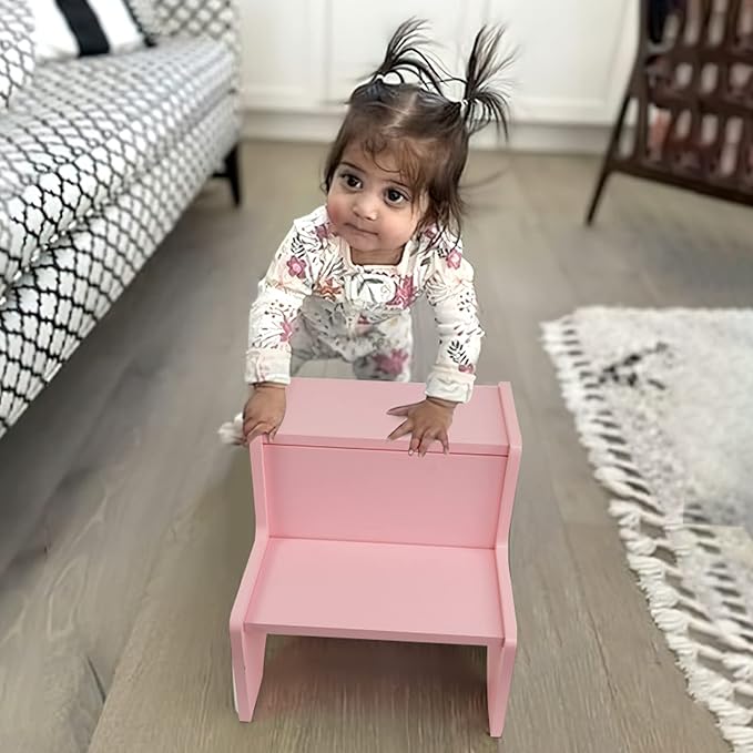 WOOD CITY Wooden Toddler Step Stool - Image 5
