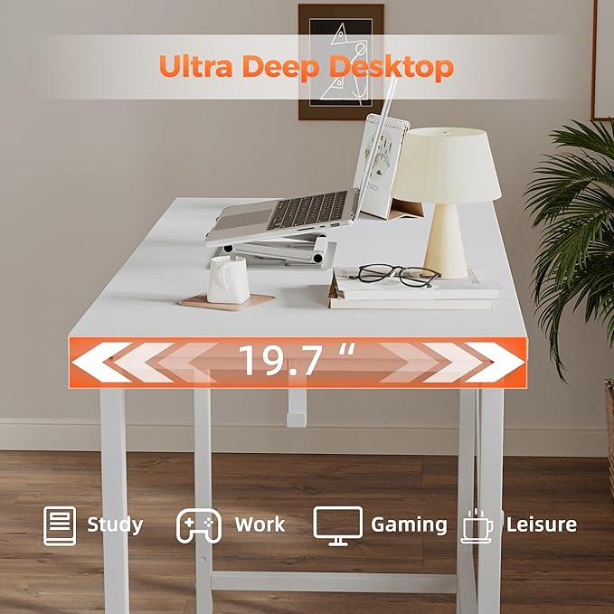 Rolling Computer Desk with Wheels, Gaming Desk - Image 5