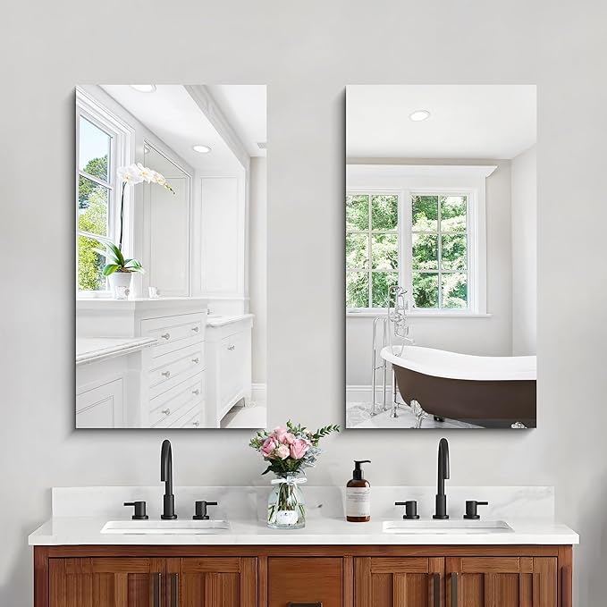 Frameless Mirror, 20x36 Inch Bathroom Mirrors - Image 7