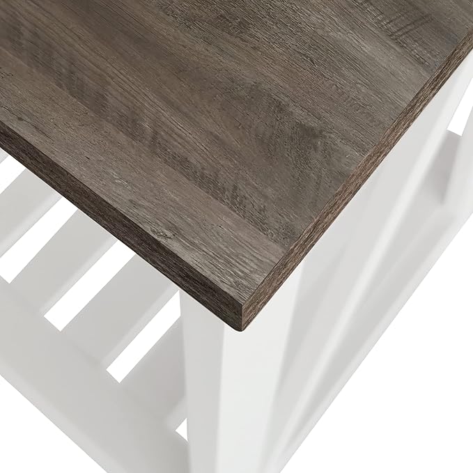 Farmhouse Square End Table, Accent Side Table - Image 5