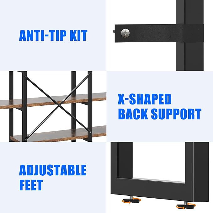 70.86" Modern Bookshelf and Bookcases - Image 4