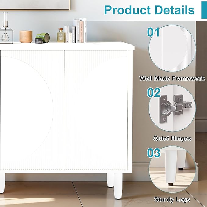 59.4" Sideboard Buffet Cabinet - Image 4