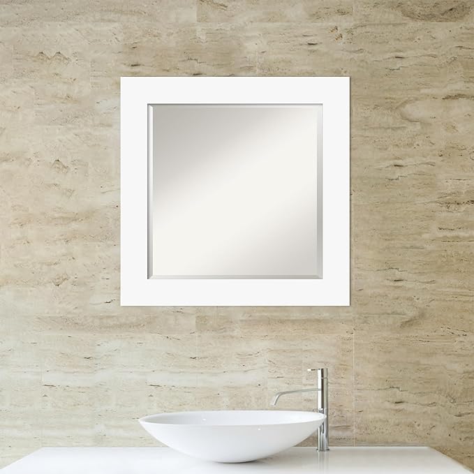 Amanti Art White Bathroom Mirror - Image 6