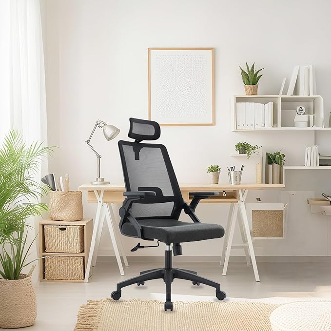 Ergonomic Swivel Task Chair High Back Home Desk Chair Computer Office Chair by Msdizuo