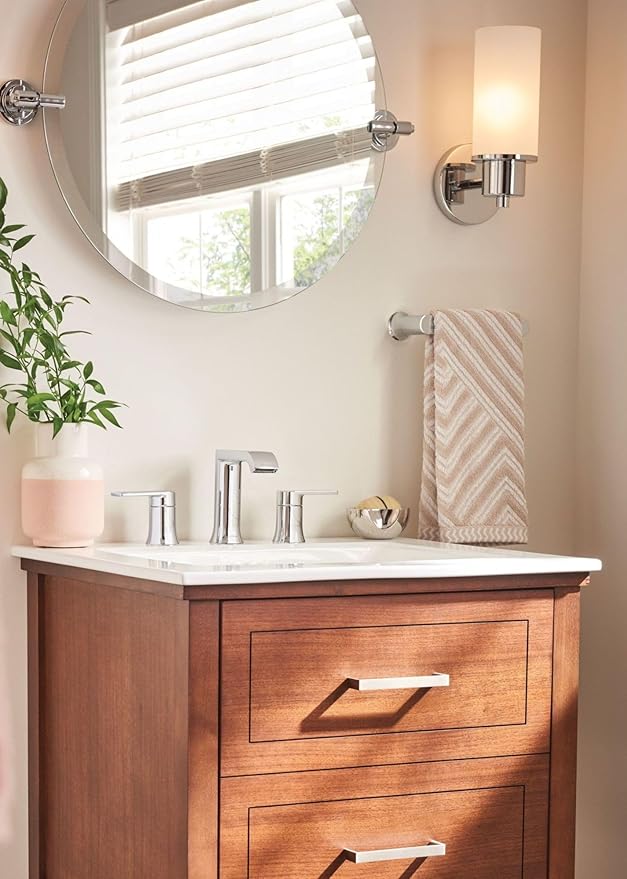 Moen DN0792CH Iso 22-Inch x 22-Inch Frameless Pivoting Bathroom Tilting Mirror - Image 5