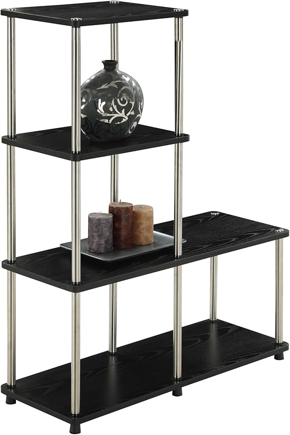 Convenience Concepts Designs2Go 4 tier Multi Shelf "L" Bookshelf - Image 3