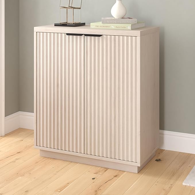 Henn&Hart 28" Wide Rectangular Accent Cabinet in Alder White, - Image 2
