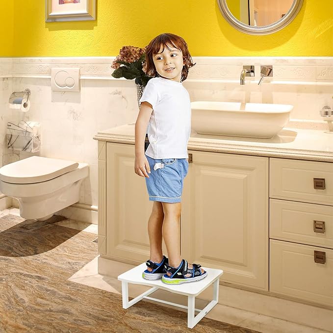 Wooden Step Stool with 500 Pounds, Wide Bed Step Stool - Image 6