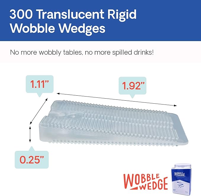 The Original Wobble Wedge Rigid Plastic Shims-MADE IN USA- Heavy-Duty Leveling - Image 3
