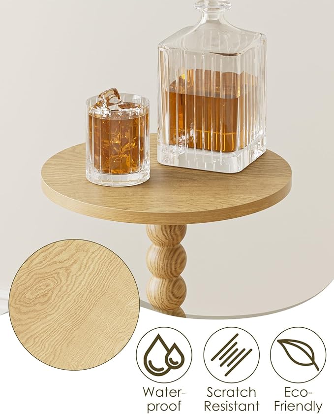 Masupu Round Side Table, Small End Table - Image 5
