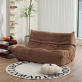 N&V Fireside Loveseat, Mid Century Armless Twin Size Floor Sofa, Soft Premium by NV