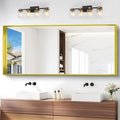 Gold Bathroom Mirror, 72x30 Inch Rectangular Framed Mirror, Large Wall Mounted by Unknown