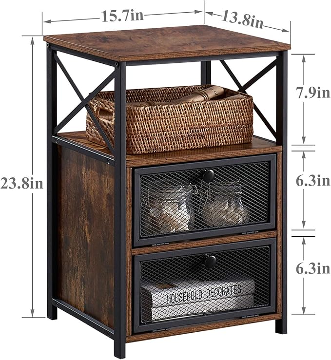 VECELO End Tables Set of 2 - Image 3