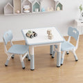GarveeHome Kids Table and 2 Chairs Set, Height Adjustable Toddler Table and by GarveeHome