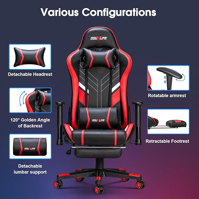 Massage Gaming Chair 7-Point, Office Chair - Image 5