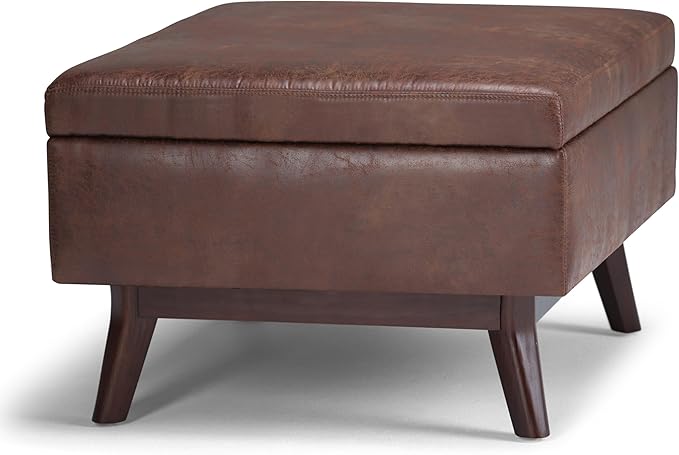 SIMPLIHOME Owen 34 inch Wide Mid Century Modern Rectangle Coffee Table Storage - Image 9