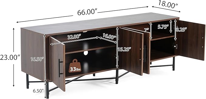 Christopher Knight Home Saral Modern 66 Inch TV Stand - Image 4