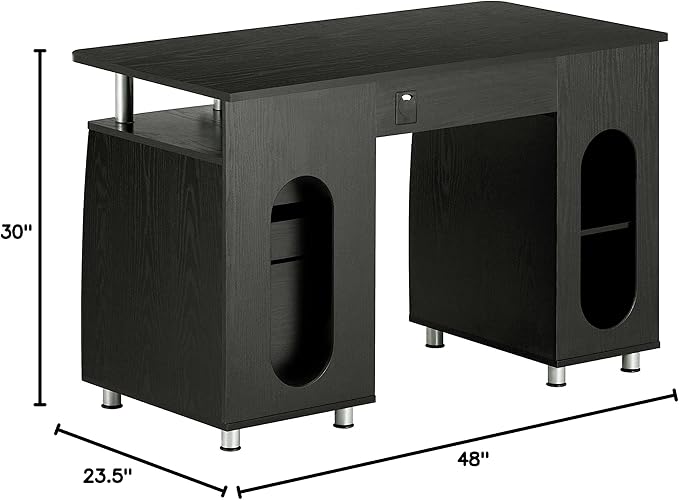 Techni Mobili 47.25" Ergonomic Computer Drawers & File Cabinet - Image 3