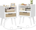 Lerliuo Rattan Nightstands Set of 2 by Lerliuo