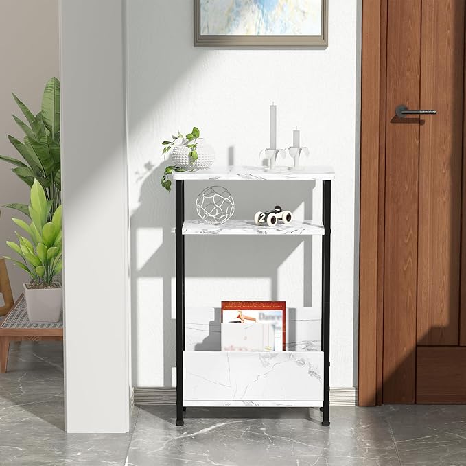 7.1" Narrow Side Table for Small Spaces, 3 Tier Small End Table - Image 6