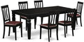 East West Furniture LGAN7-BLK-LC 7 Piece Kitchen Table Set Consist of a by EastWestFurniture