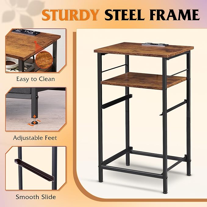 WLIVE Nightstands Set of 2, Night Stand Set 2 - Image 6