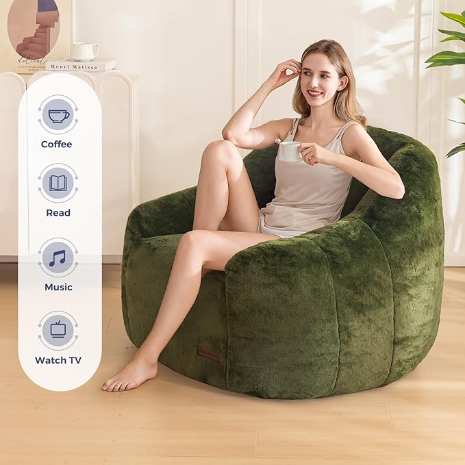 MAXYOYO Bean Bag Chair, Comfy Bean Bag Sofa - Image 8