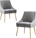 Modern Velvet Dining Chairs Set of 2, Contemporary Upholstered Furniture by HOLILA