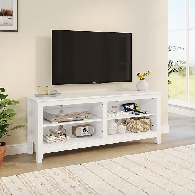 Panana TV Stand, Classic 4 Cubby TV Stand - Image 3