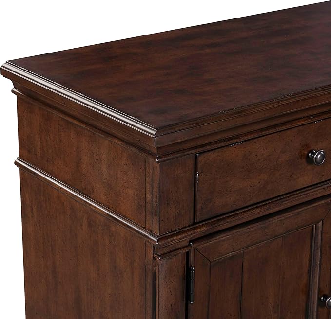 Liberty Furniture Arden Road TV Console, 74 Inch, Satin Cherry, 3 Drawers - Image 8