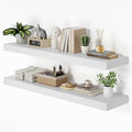 Heimlove 48W x 12D Long Floating Shelf, 12 Inch Deep White Floating Shelves by Heimlove