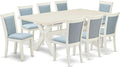 East West Furniture X027MZ015-9 9 Piece Dining Table Set Includes a Rectangle by EastWestFurniture