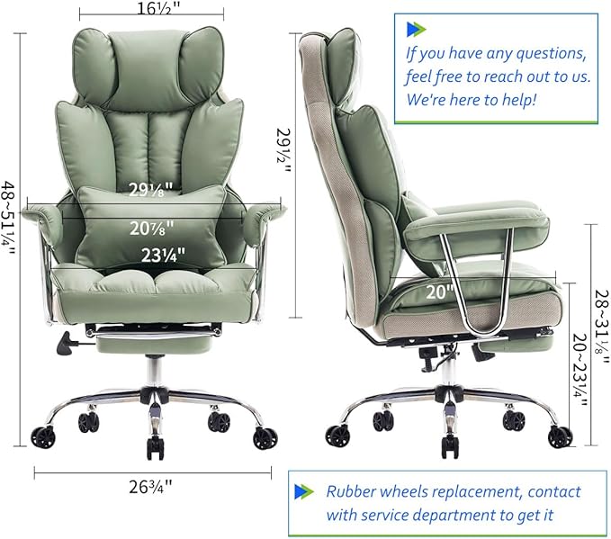 Efomao Big and Tall Office Chair 400lbs - Image 2