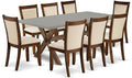 East West Furniture X797MZN32-9 9 Piece Dining Table Set Includes a Rectangle by EastWestFurniture