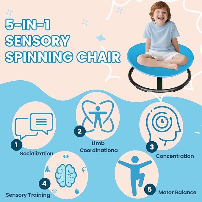 21" L × 19" W Large Size Spinning Chair - Image 6
