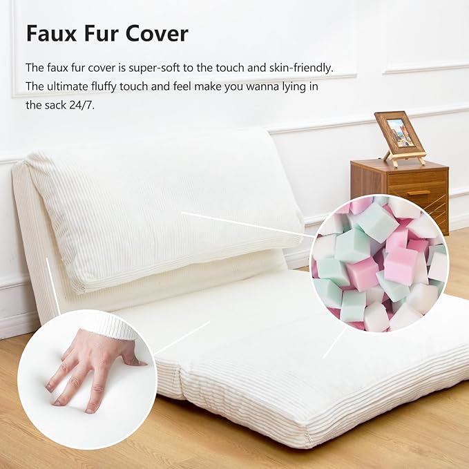 N&V Folding Matress Sofa Bean Bag Bed, Foam Filling Folding Matress Sofa - Image 7