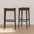 Plank+Beam Smythe Bar Stool, Sturdy Wood Modern Kitchen Counter Height Stool by PlankBeam