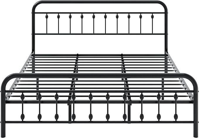 Allewie 14 Inches King Size Metal Platform Bed Frame - Image 9