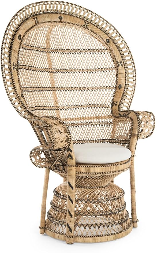 KOUBOO Grand Pecock Retro Peacock Chair in Rattan by KOUBOO