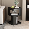 Black Side Table, Modern Nightstand Metal End Table by TDDFLO